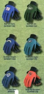 NFL Winter Gloves with Rubber Dot Palm Grip   Assorted Teams