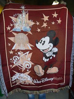 New Mickey Mouse Throw Blanket Red Walt Disney