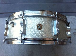 1966 Ludwig Silver Sparkle Jazz Festival Snare Drum