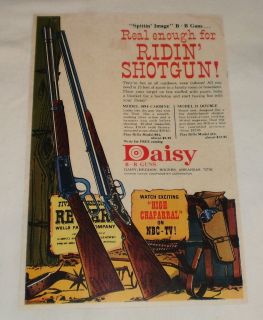 1968 Daisy bb gun ad ~ SPITTIN IMAGE RIDIN SHOTGUN