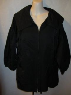 Suzanne Somers Black CottonBlend 3/4 Sleeve Jacket L New