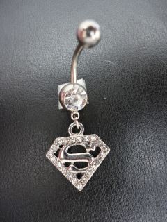 superman belly button rings in Jewelry & Watches