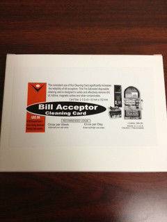 Box of 25 Bill Acceptor Pre Saturated Cleaning Card with 99% IPA 