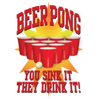 Funny Drinking T Shirt Beer Pong U Sink It They Drink It Red Solo Cup 