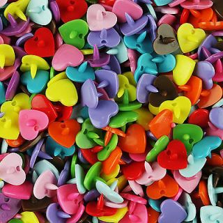 100 KAM Snaps Hearts Plastic Caps Cloth Diapers CHOOSE COLOR/ADD 