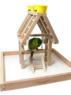 Parrot Pet Bird Pavilion Table Top Perch Play Gym 20