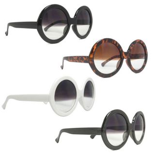 Half Tinted Sunglasses Circle Round Designer Inspired Sunnies Womens 