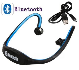   Wireless Bluetooth Headset Headphone Earphone for Nokia Phone PC Blue
