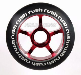 Rush 5 Spoke Black Red Metal Cored 100mm Scooter Wheel