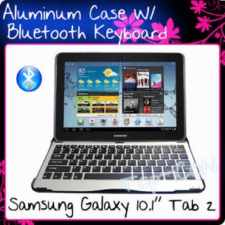 Aluminum Cover Case Bluetooth Keyboard For Samsung Galaxy Tab2 10.1 