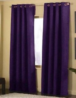   Purple Grommet Micro Suede Curtain Window Covering Drapes 54x84 Each