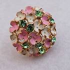 R89 Betsey Johnson PINK Pomander Kissing Flower Ball Bouquet Hydrangea 