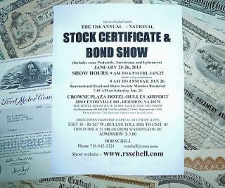 stocks and bonds in Coins & Paper Money