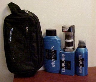 Avon Core Elements Ice Hair & Body Wash Deodorant Soap Bar Shaving Bag 