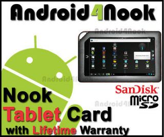 Nook Tablet to Android 8GB Rooted CM7 Micro SD Gingerbread 2.3 Dual 