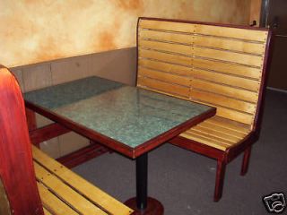 Sets  4 Booths & 2 Tables Wood Single Restaurant Seating Pizza 