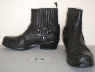 WEST POINT VINTAGE LEATHER BIKER RING BOOTS SIZE 8