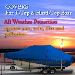 Boston Whaler 230 Dauntless CC T Top Hard Top Premium Boat Cover Blue