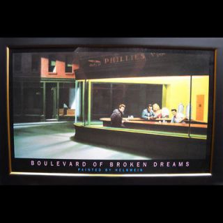 Boulevard of Broken Dreams Helnwein Framed under UV Glass Monroe Elvis 