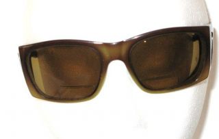 VINTAGE BOLLE FRANCE EYEGLASS FRAMES BROWN WITH SUNGLASS SIDES 1970s