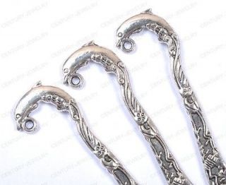   NP56 Wholesale 10pcs Tibetan Silver Dolphin Fish Charms Bookmarks 81MM