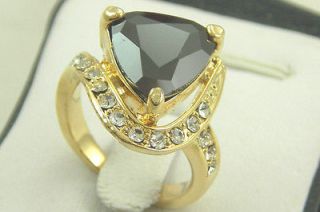   Antique 14KT Yellow Gold Filled 5ct CZ Green Peridot Ring Size P/8