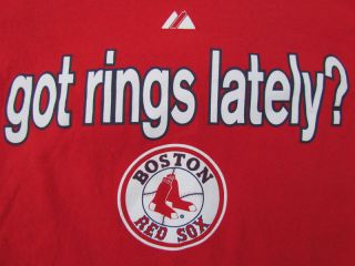 BOSTON RED SOX Got Rings? T Shirt SIZE XL World Series MLB Baseball