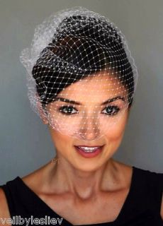 Ivory VERSATILE Birdcage Wedding Bridal Veil Wear Multiple Ways 21