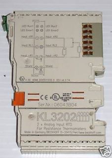 Beckhoff 2 X Analog Input Module RTD Devicenet Terminal KL3202 KL 2302