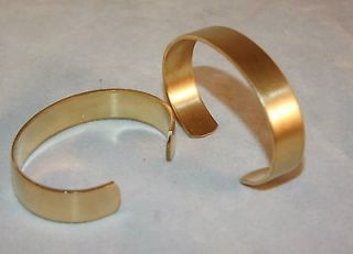 Brass Bracelet Cuff Blanks For Jewelry Making 1/2 inch Pkg Of 2