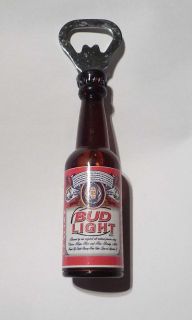 BUDWEISER BUD LIGHT Beer Mini Bottle OPENER & FRIDGE MAGNET