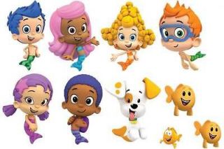 12 BUBBLE GUPPIES EDIBLE STAND UP CAKE DECORATION TOPPERS