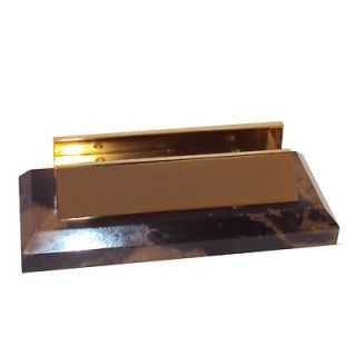NEW EXECUTIVE BROWN MARBLE BUSINESS CARD HOLDER