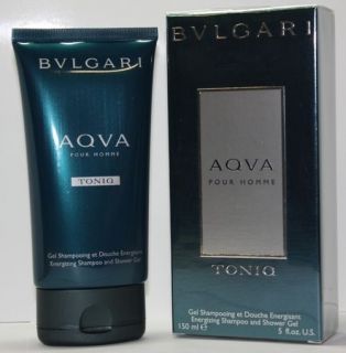 Bvlgari Aqva Toniq 5.0 Energizing Shampoo and Shower Gel Men New In 