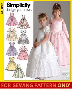 SEWING PATTERN! MAKES FANCY DRESS! DESIGN YOUR OWN!! TODDLER 3 TO GIRL 