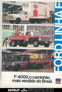 1990 Ford F4000 Sao Paulo Wrecker Diesel Truck Brochure Brazil