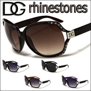 DG Eyewear NEW Designer Celebrity Rhinestone Women Sunglasses Brown 
