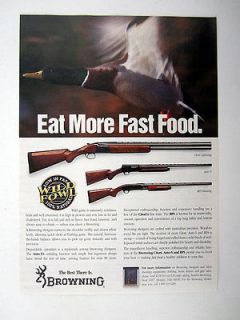 Browning Citori Lightning Auto 5 & BPS Hunting Shotguns 1992 Ad 