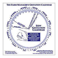 Swine Gestation Calendar Calculate Birth Breeding NWT