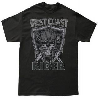   Rider Oakland LA Raiders Skull T Shirt Black Snapback So cal BLing