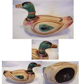 Wood or Composition 7 3/4 Mallard Duck Decoy Figurine Home Decor Hand 