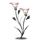 Set 2 Dawn Lily Wall Tealight Candle Holders Sconces