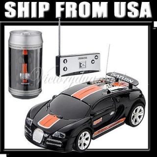 Mini RC Radio Remote Control Racing Car Coke Can Car Orange & Black 