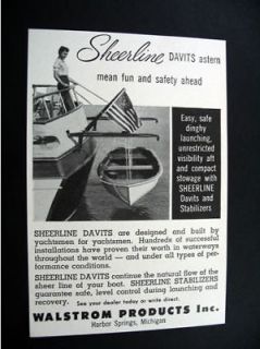 Sheerline Davits Dingy Yacht Boat Walstrom Products ad