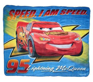 Disney Cars Lightning Mcqueen SPEED IM SPEED KIDS Soft Fleece Throw 