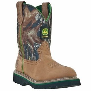 John Deere Childrens Boots   Tan/Camo Pull on JD2188   Several Sizes