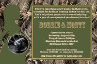   Real Tree Camo Camouflage Baby Shower Invitations Hunting Fishing Camp