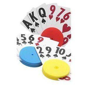 Round Playing Card Holders Canasta Bridge Spades Poker Fits Bicycle 