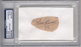 1982 Len Bias Autographed Signed 3 x 5 Card Cut PSA/DNA Authentic 
