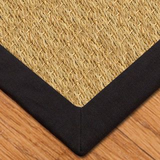 Maritime 6x9 Black 100% All Natural Seagrass Area Rug Carpet NEW